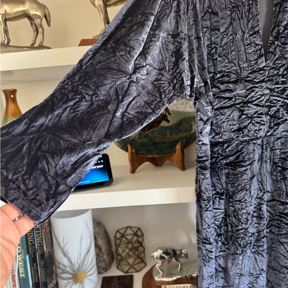 Crushed Velvet Purple Blue Dress by ASOS - Picture 4 of 9